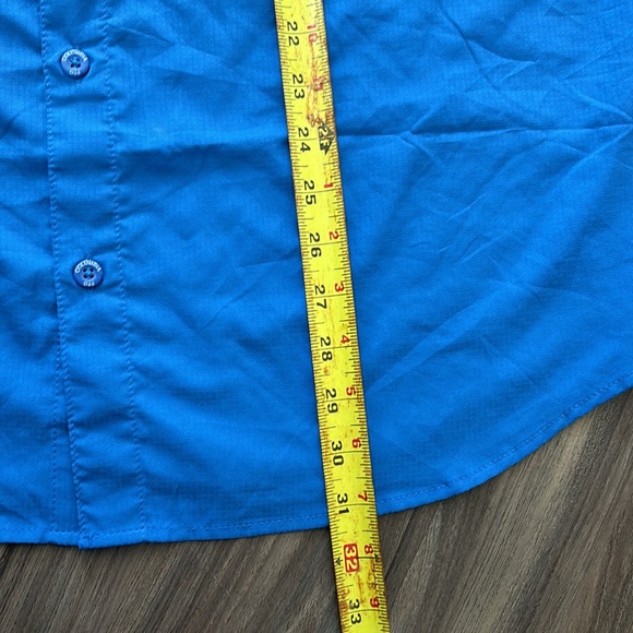 Columbia PFG Omni Shade Vented Fishing Shirt blue Short Sleeves Men’s Large NWOT - Picture 5 of 7